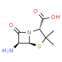 ChemSpider 2D Image | (2R,5S,6S)-6-Amino-3,3-dimethyl-7-oxo-4-thia-1-azabicyclo[3.2.0]heptane-2-carboxylic acid | C8H12N2O3S