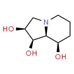 ChemSpider 2D Image | (1R,2S,8R,8aS)-Octahydro-1,2,8-indolizinetriol | C8H15NO3