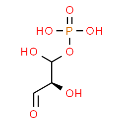 ChemSpider 2D Image | (2S)-1,2-Dihydroxy-3-oxopropyl dihydrogen phosphate | C3H7O7P