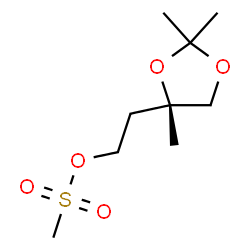 ChemSpider 2D Image | 2-[(4S)-2,2,4-Trimethyl-1,3-dioxolan-4-yl]ethyl methanesulfonate | C9H18O5S