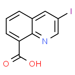 ChemSpider 2D Image | 3-Iodo-8-quinolinecarboxylic acid | C10H6INO2