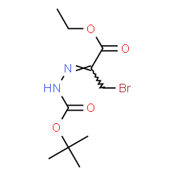 ChemSpider 2D Image | 2-Methyl-2-propanyl (2Z)-2-(3-bromo-1-ethoxy-1-oxo-2-propanylidene)hydrazinecarboxylate | C10H17BrN2O4