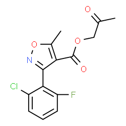 ChemSpider 2D Image | 2-Oxopropyl 3-(2-chloro-6-fluorophenyl)-5-methyl-1,2-oxazole-4-carboxylate | C14H11ClFNO4