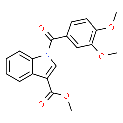 ChemSpider 2D Image | Methyl 1-(3,4-dimethoxybenzoyl)-1H-indole-3-carboxylate | C19H17NO5