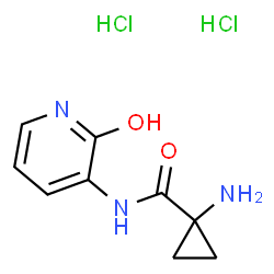 ChemSpider 2D Image | 1-Amino-N-(2-hydroxy-3-pyridinyl)cyclopropanecarboxamide dihydrochloride | C9H13Cl2N3O2