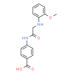 ChemSpider 2D Image | 4-{[N-(2-Methoxyphenyl)glycyl]amino}benzoic acid | C16H16N2O4