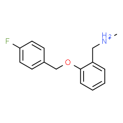 ChemSpider 2D Image | {2-[(4-Fluorobenzyl)oxy]phenyl}-N-methylmethanaminium | C15H17FNO