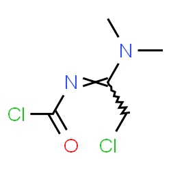 ChemSpider 2D Image | [(1E)-2-Chloro-1-(dimethylamino)ethylidene]carbamic chloride | C5H8Cl2N2O