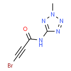 ChemSpider 2D Image | 3-Bromo-N-(2-methyl-2H-tetrazol-5-yl)-2-propynamide | C5H4BrN5O