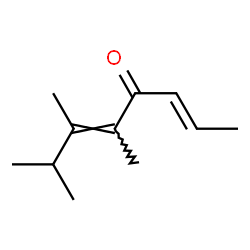 ChemSpider 2D Image | (2E,5E)-5,6,7-Trimethyl-2,5-octadien-4-one | C11H18O