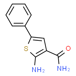 ChemSpider 2D Image | 2-Amino-5-phenyl-3-thiophenecarboxamide | C11H10N2OS