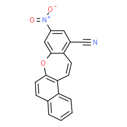 ChemSpider 2D Image | 9-Nitrobenzo[b]naphtho[1,2-f]oxepine-11-carbonitrile | C19H10N2O3