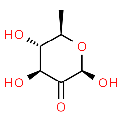 ChemSpider 2D Image | 6-Deoxy-beta-D-arabino-hexopyranos-2-ulose | C6H10O5
