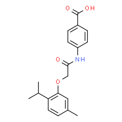 ChemSpider 2D Image | 4-{[(2-Isopropyl-5-methylphenoxy)acetyl]amino}benzoic acid | C19H21NO4