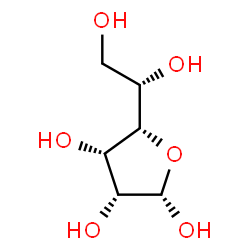 ChemSpider 2D Image | beta-L-Mannofuranose | C6H12O6