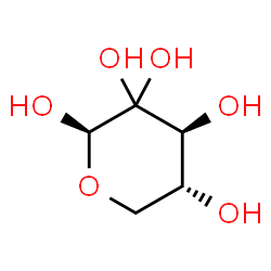 ChemSpider 2D Image | (2R,4S,5R)-Dihydro-2H-pyran-2,3,3,4,5(4H)-pentol (non-preferred name) | C5H10O6