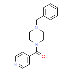 ChemSpider 2D Image | (4-Benzyl-1-piperazinyl)(4-pyridinyl)methanone | C17H19N3O