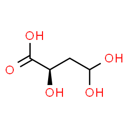 ChemSpider 2D Image | (2R)-2,4,4-Trihydroxybutanoic acid | C4H8O5