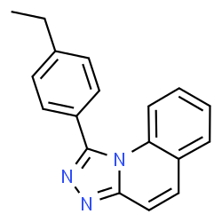 ChemSpider 2D Image | 1-(4-Ethylphenyl)[1,2,4]triazolo[4,3-a]quinoline | C18H15N3