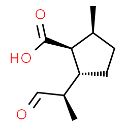 ChemSpider 2D Image | (1S,2S,5R)-2-Methyl-5-[(2R)-1-oxo-2-propanyl]cyclopentanecarboxylic acid | C10H16O3