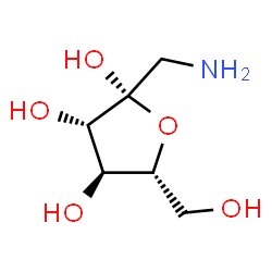 ChemSpider 2D Image | 1-Amino-1-deoxy-beta-D-fructofuranose | C6H13NO5