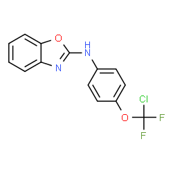 ChemSpider 2D Image | N-{4-[Chloro(difluoro)methoxy]phenyl}-1,3-benzoxazol-2-amine | C14H9ClF2N2O2