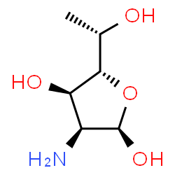 ChemSpider 2D Image | 2-Amino-2,6-dideoxy-alpha-L-allofuranose | C6H13NO4