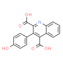 ChemSpider 2D Image | 3-(4-Hydroxyphenyl)-2,4-quinolinedicarboxylic acid | C17H11NO5