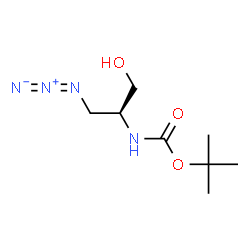 ChemSpider 2D Image | 2-Methyl-2-propanyl [(2S)-1-azido-3-hydroxy-2-propanyl]carbamate | C8H16N4O3