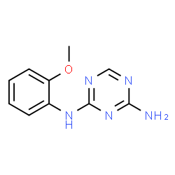 ChemSpider 2D Image | N-(2-Methoxyphenyl)-1,3,5-triazine-2,4-diamine | C10H11N5O