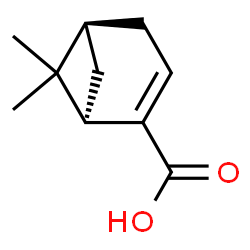 ChemSpider 2D Image | (1R,5S)-6,6-Dimethylbicyclo[3.1.1]hept-2-ene-2-carboxylic acid | C10H14O2
