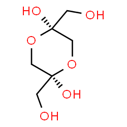 ChemSpider 2D Image | (2S,5S)-2,5-Bis(hydroxymethyl)-1,4-dioxane-2,5-diol | C6H12O6