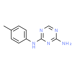ChemSpider 2D Image | N-(4-Methylphenyl)-1,3,5-triazine-2,4-diamine | C10H11N5