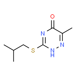 ChemSpider 2D Image | 3-(Isobutylsulfanyl)-6-methyl-1,2,4-triazin-5(2H)-one | C8H13N3OS