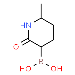 ChemSpider 2D Image | (6-Methyl-2-oxo-3-piperidinyl)boronic acid | C6H12BNO3