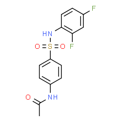 ChemSpider 2D Image | N-{4-[(2,4-Difluorophenyl)sulfamoyl]phenyl}acetamide | C14H12F2N2O3S