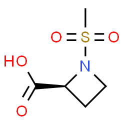 ChemSpider 2D Image | (2S)-1-(Methylsulfonyl)-2-azetidinecarboxylic acid | C5H9NO4S