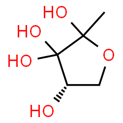 ChemSpider 2D Image | (4S)-2-Methyldihydro-2,3,3,4(2H)-furantetrol (non-preferred name) | C5H10O5