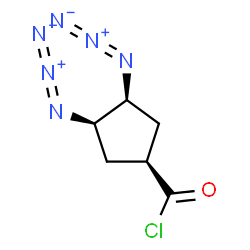 ChemSpider 2D Image | (1r,3R,4S)-3,4-Diazidocyclopentanecarbonyl chloride | C6H7ClN6O