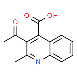 ChemSpider 2D Image | 3-Acetyl-2-methyl-4-quinolinecarboxylic acid | C13H11NO3
