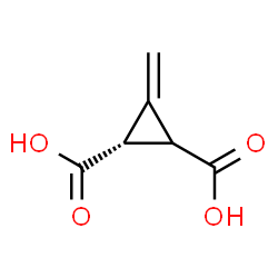 ChemSpider 2D Image | (1S)-3-Methylene-1,2-cyclopropanedicarboxylic acid | C6H6O4