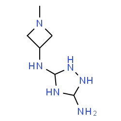 ChemSpider 2D Image | N-(1-Methyl-3-azetidinyl)-1,2,4-triazolidine-3,5-diamine | C6H16N6