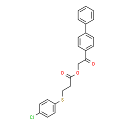 ChemSpider 2D Image | 2-(4-Biphenylyl)-2-oxoethyl 3-[(4-chlorophenyl)sulfanyl]propanoate | C23H19ClO3S