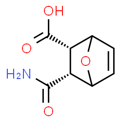 ChemSpider 2D Image | (2S,3R)-3-Carbamoyl-7-oxabicyclo[2.2.1]hept-5-ene-2-carboxylic acid | C8H9NO4
