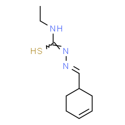 ChemSpider 2D Image | N'-[(E)-3-Cyclohexen-1-ylmethylene]-N-ethylcarbamohydrazonothioic acid | C10H17N3S
