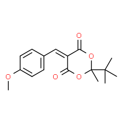 ChemSpider 2D Image | 5-(4-Methoxybenzylidene)-2-methyl-2-(2-methyl-2-propanyl)-1,3-dioxane-4,6-dione | C17H20O5