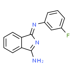 ChemSpider 2D Image | (1Z)-1-[(3-Fluorophenyl)imino]-1H-isoindol-3-amine | C14H10FN3