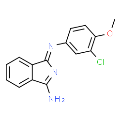 ChemSpider 2D Image | (1Z)-1-[(3-Chloro-4-methoxyphenyl)imino]-1H-isoindol-3-amine | C15H12ClN3O