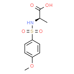 ChemSpider 2D Image | N-[(4-Methoxyphenyl)sulfonyl]-D-alanine | C10H13NO5S