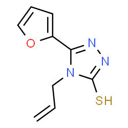 ChemSpider 2D Image | 4-Allyl-5-furan-2-yl-4H-[1,2,4]triazole-3-thiol | C9H9N3OS